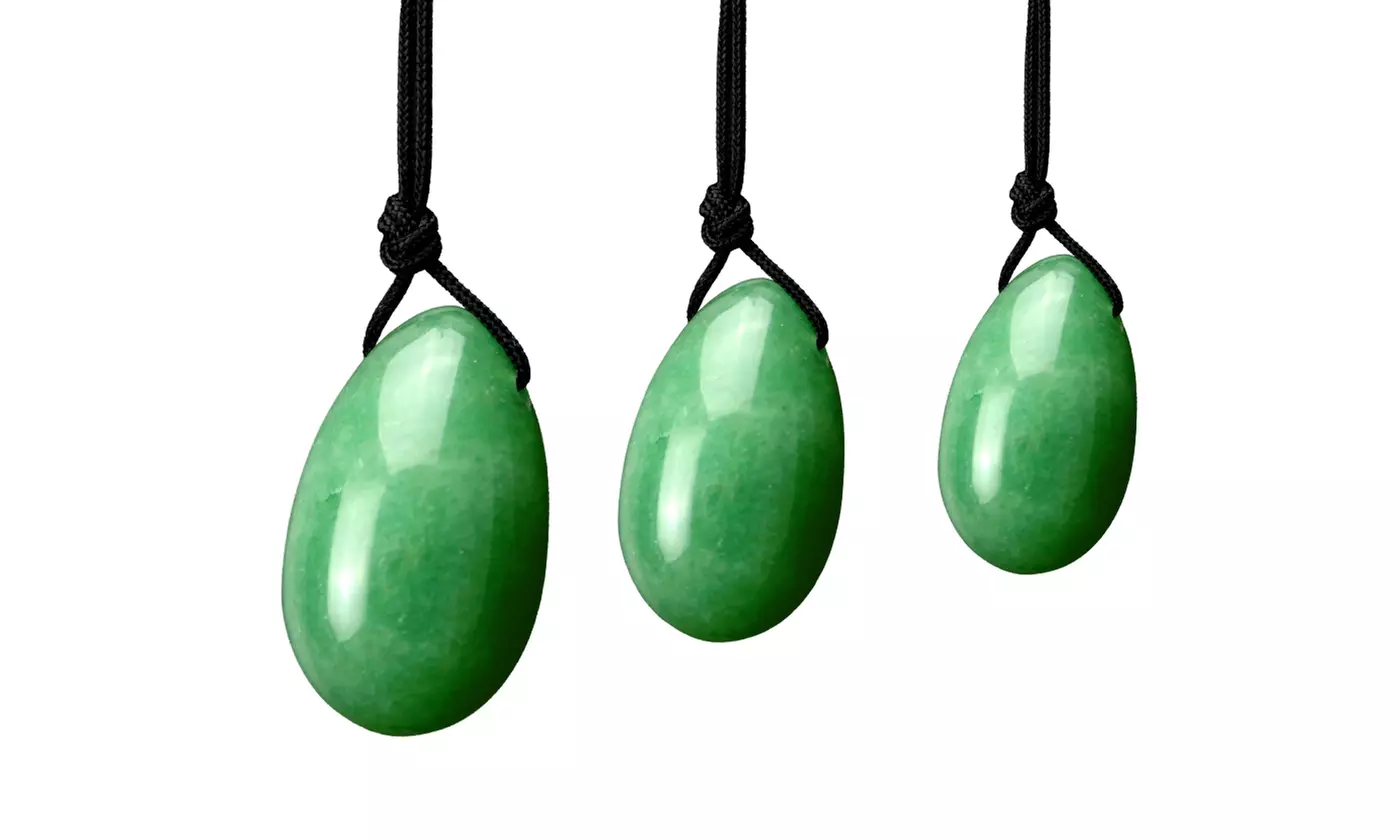 3Pcs/Set Natural Jade Egg Kegel Floor Muscle Kegel Exercise Yoni Egg Tightening