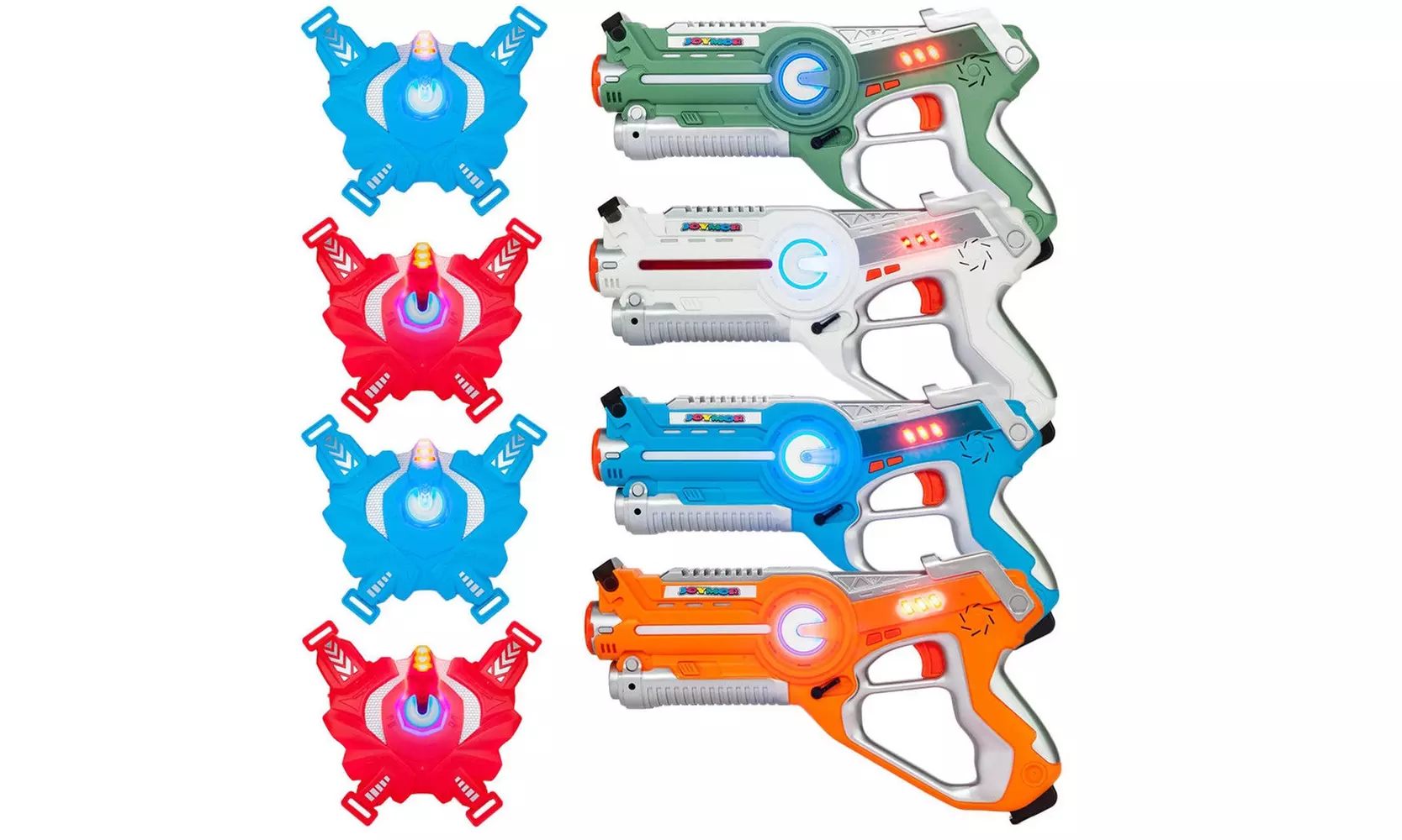 4x Laser Tag Gun and Vest Set Kids Toy Blasters Multiplayer Mode Indoor Outdoor - Primary Image