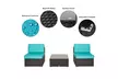 Kinsunny 3-Piece Ourdoor Patio PE Wicker Sofa Set Furniture with Table - Second Medium