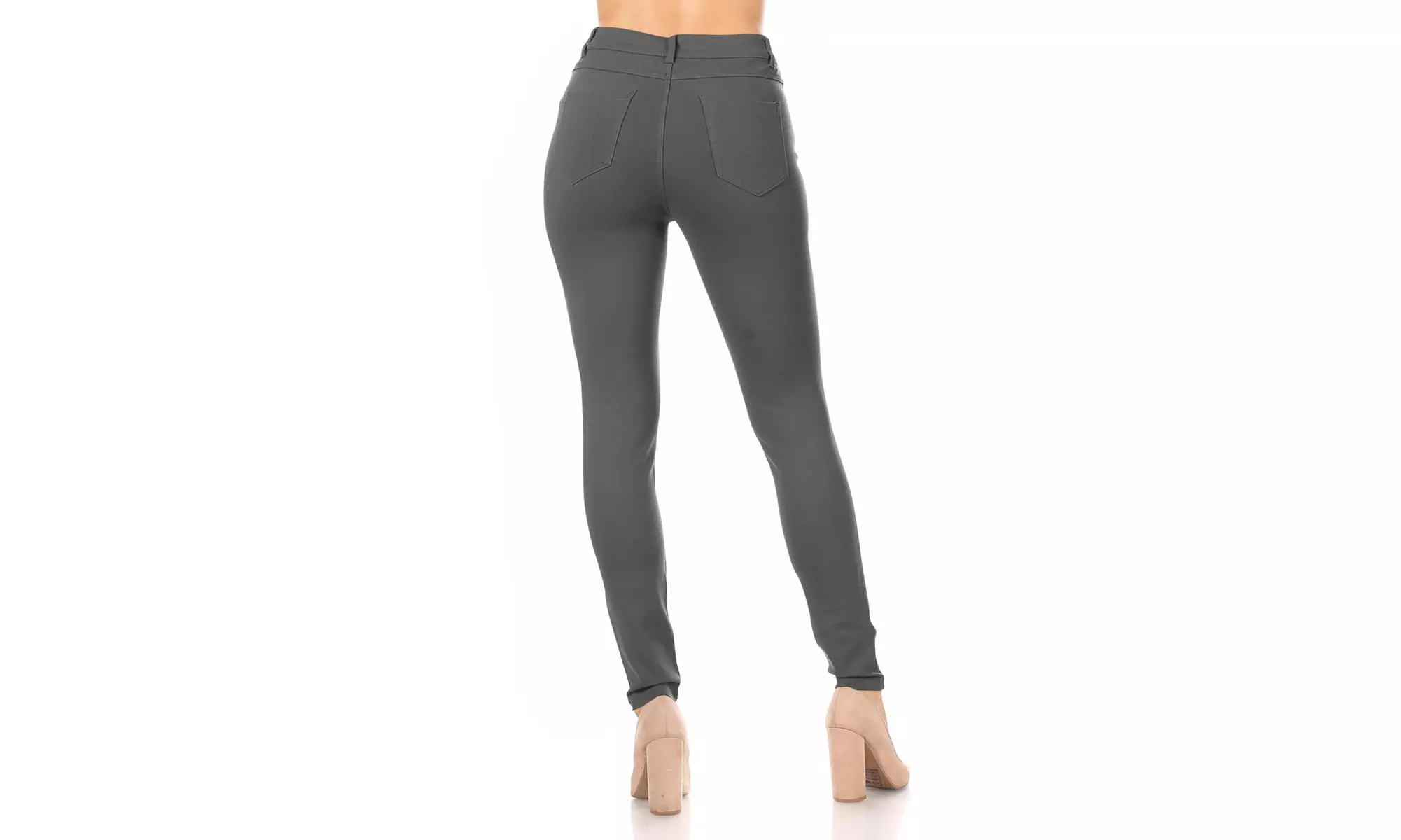 Women's Casual Skinny Ponte Mid-Rise Pants