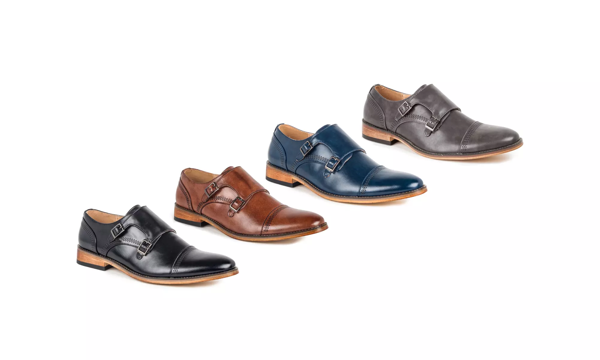 Signature Men's Double Monk Strap Capital Dress Shoes - Primary Image