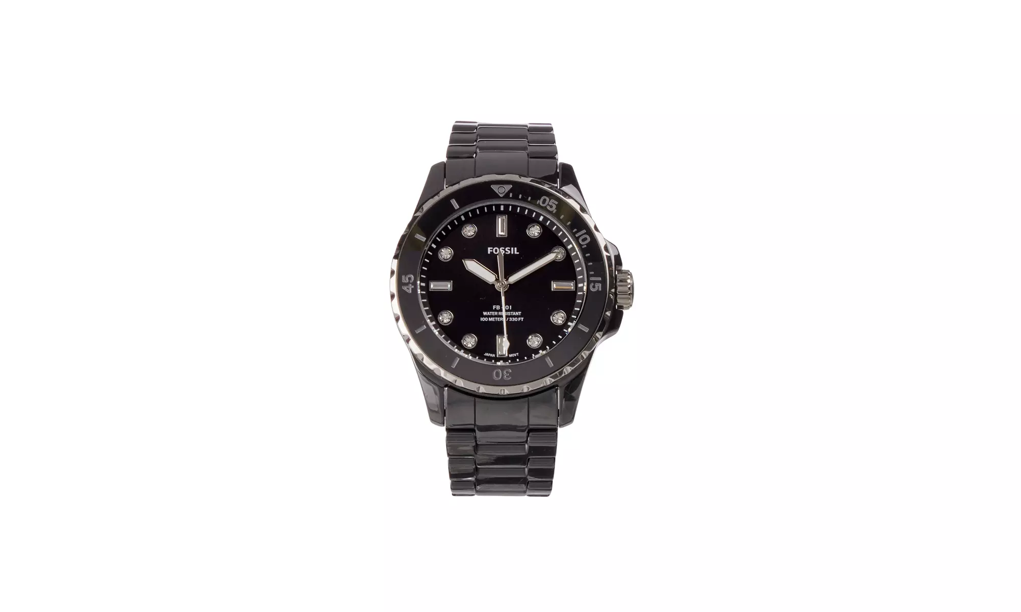 Fossil Women's CE1108 Black Fb-01 Crystal Ceramic Watch - Primary Image