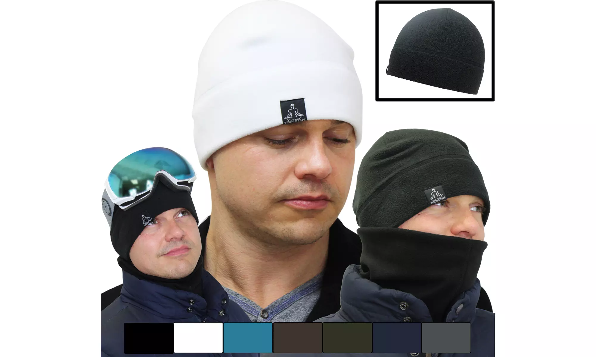 Tactical fleece slim winter watch cap beanie cold weather hat water resistant - Second Medium