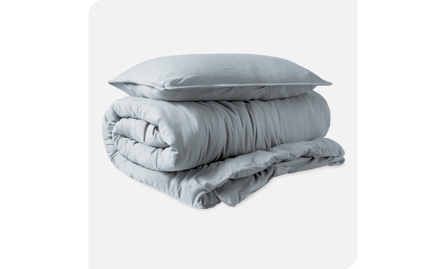 Up To 23% Off on Bare Home Sandwashed Duvet Co... | Groupon Goods