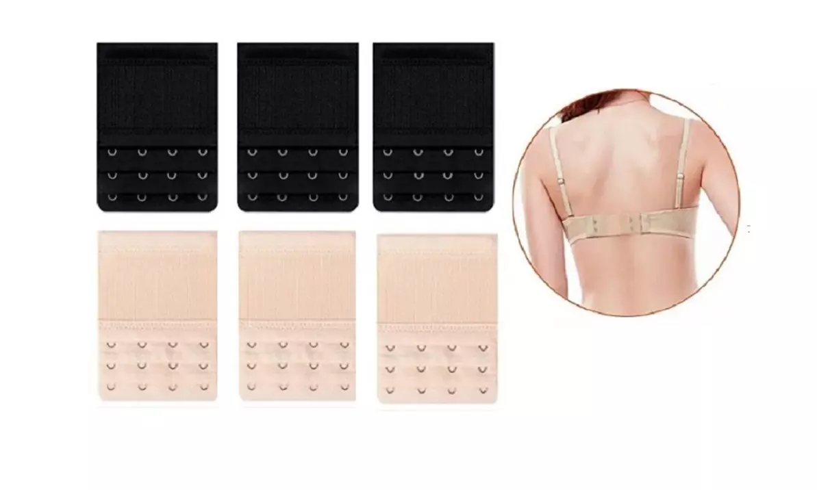 6 Pcs Adjustable Bra Buckle Extender Bra Extension Underwear Strap 2/3/4 Hooks