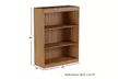 3-Shelf Bookcase Open Front Bookshelf Storage and Organizer Shelving Unit - Second Medium