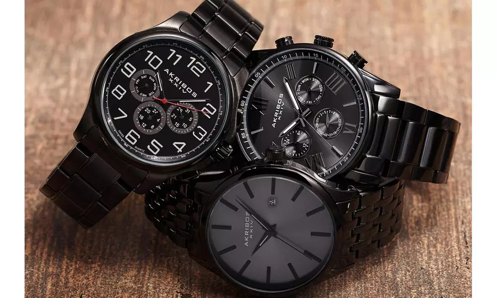 Men's Akribos XXIV Stainless Steel Bracelet Collection - Primary Image