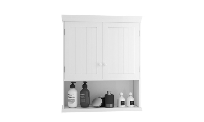 Up To 51 Off On Wall Mount Bathroom Cabinet S Groupon Goods