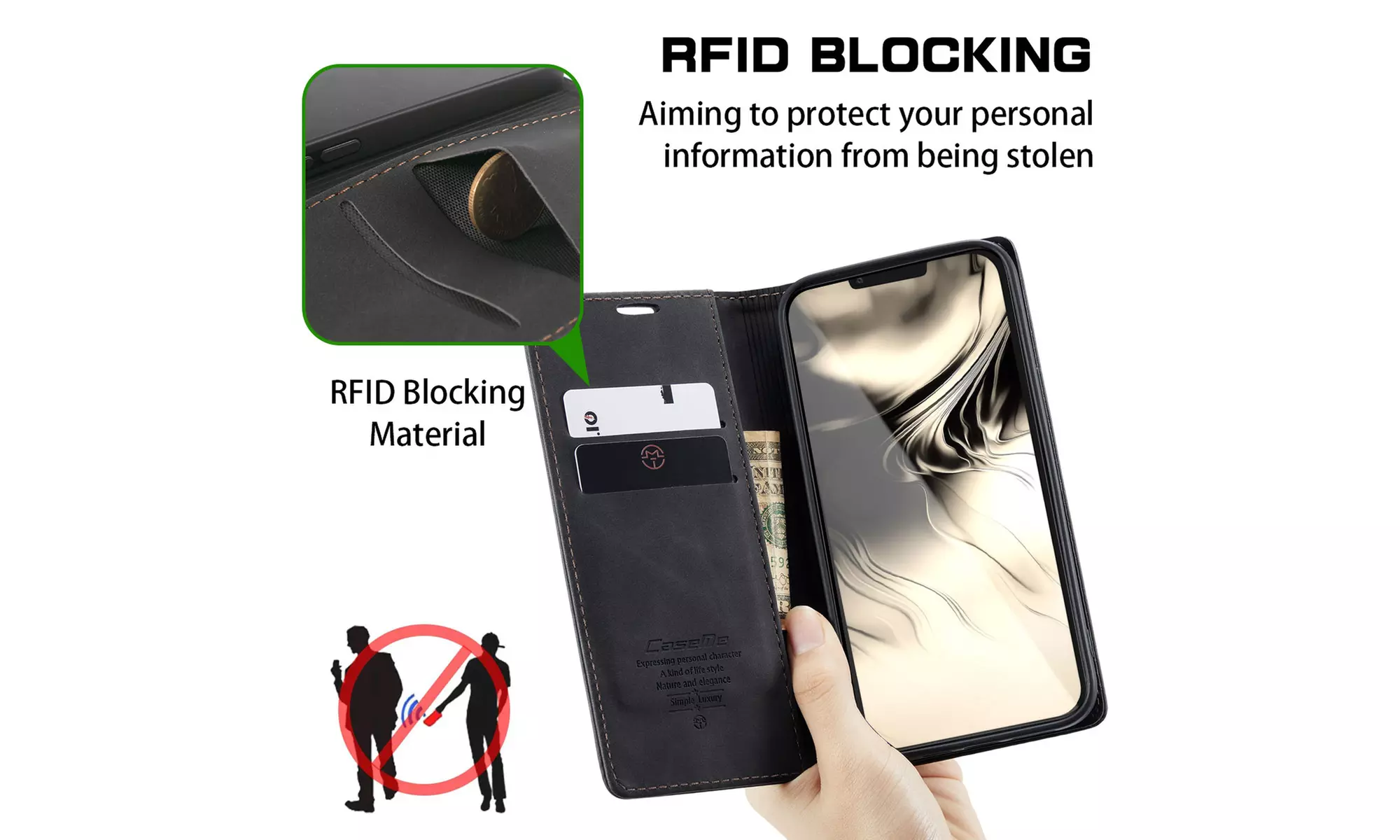 For iPhone 13 Pro Max/13/13 Pro Leather Flip Magnetic Wallet Card Slot Case