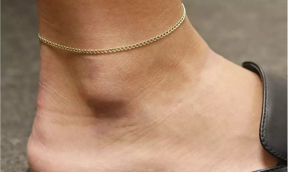  Italian Made 925 Sterling Silver Gold Anklet Chain Collection 9" and 10" Option