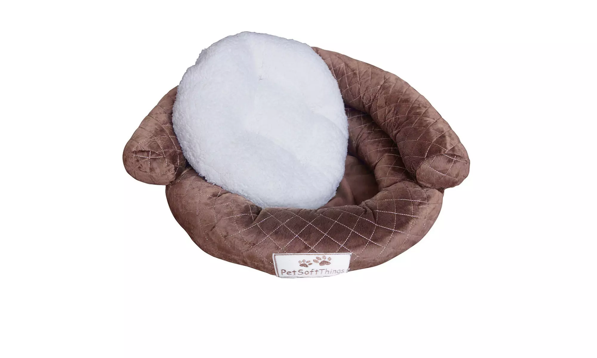 Small Dog Bed Plush Fluffy Soft Warm Calming Small Dog Puppy Kitten Cat Pet Bed