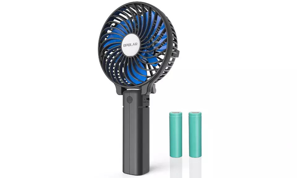 OPOLAR Small Handheld Battery Operated Face Fan with 2 Batteries - Primary Image