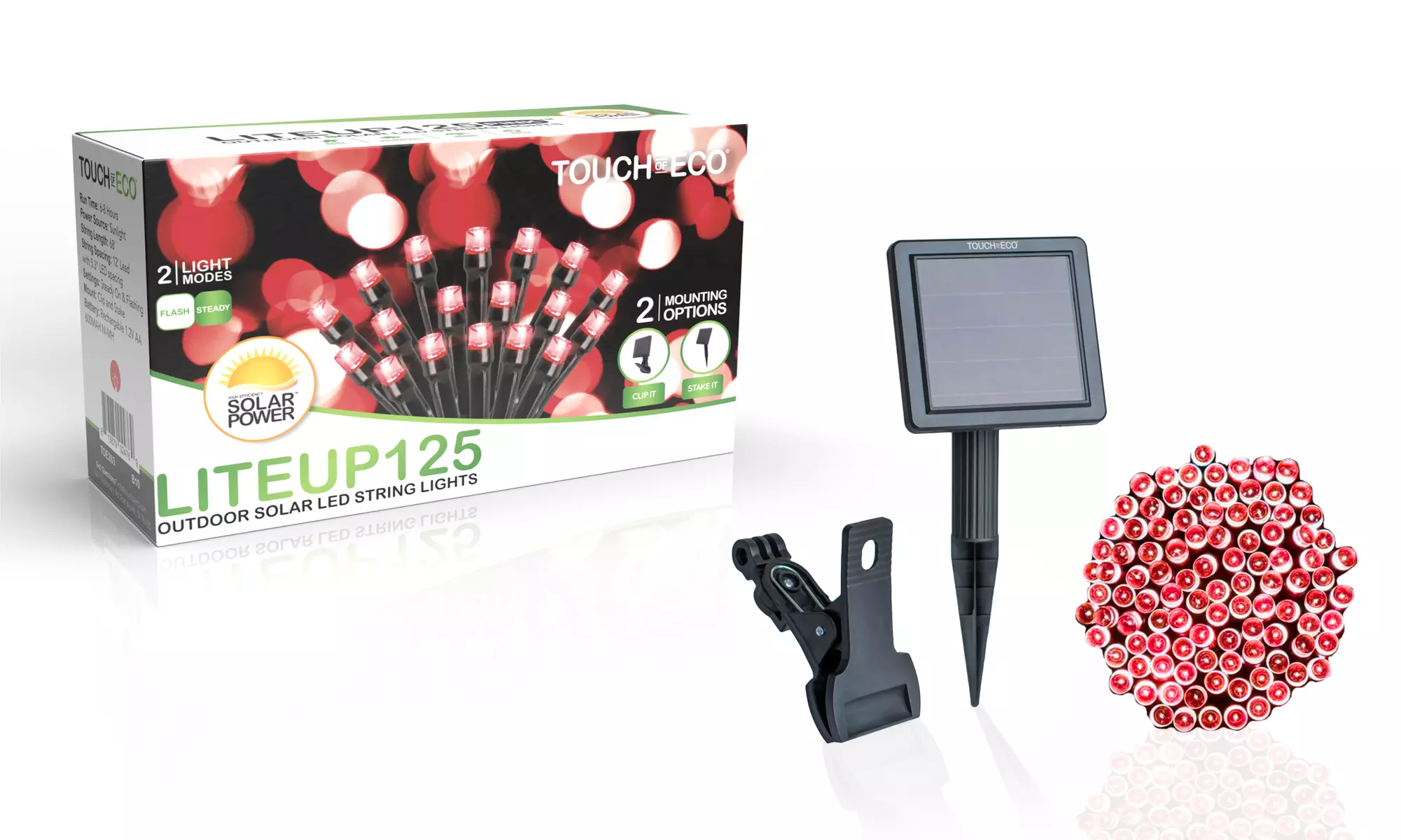 125LED Solar Powered String Lights. Multiple Colors & Quantities Available. 