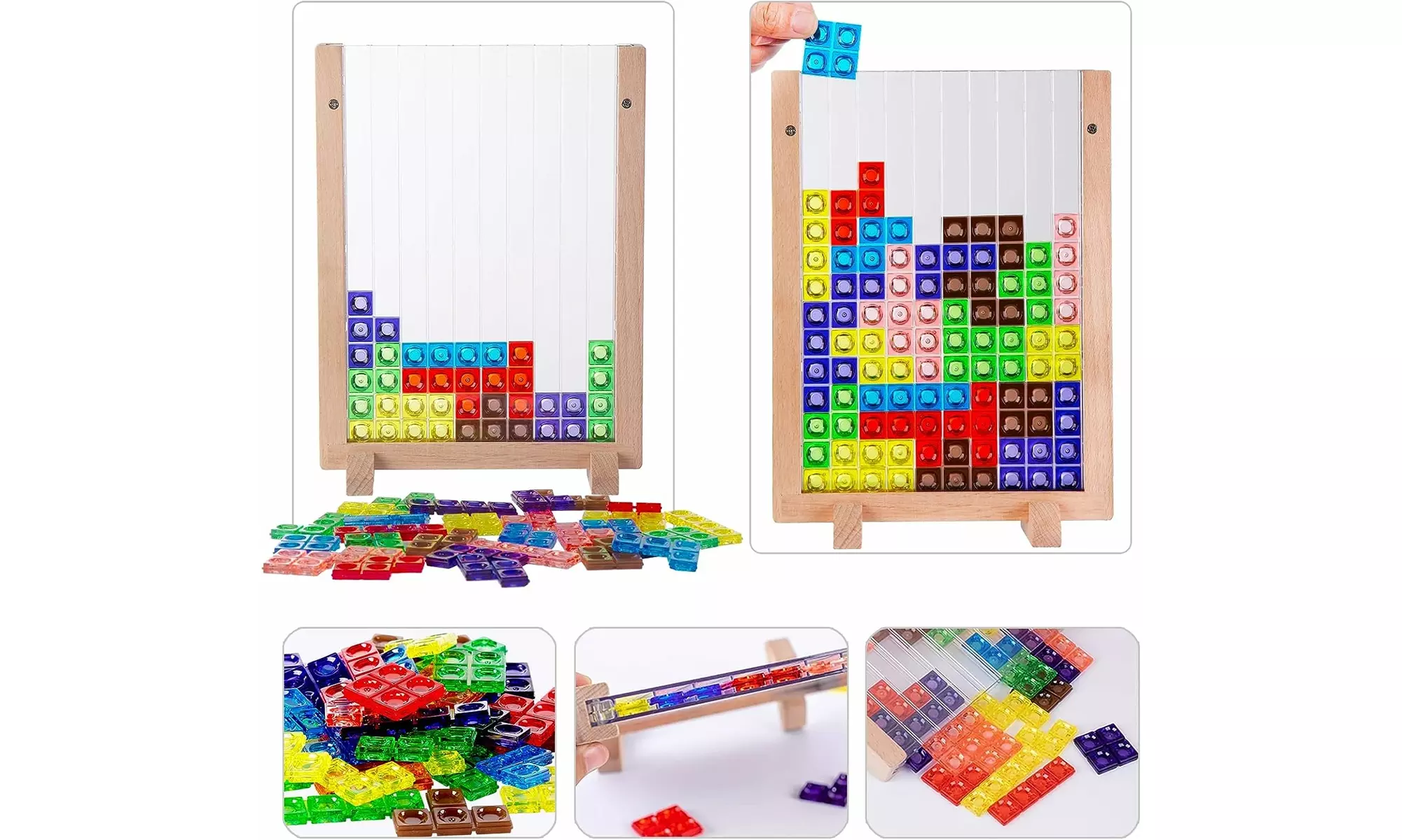 Zummy Wooden Transparent Brain Teasers Blocks Puzzle Brain Teasers Toy