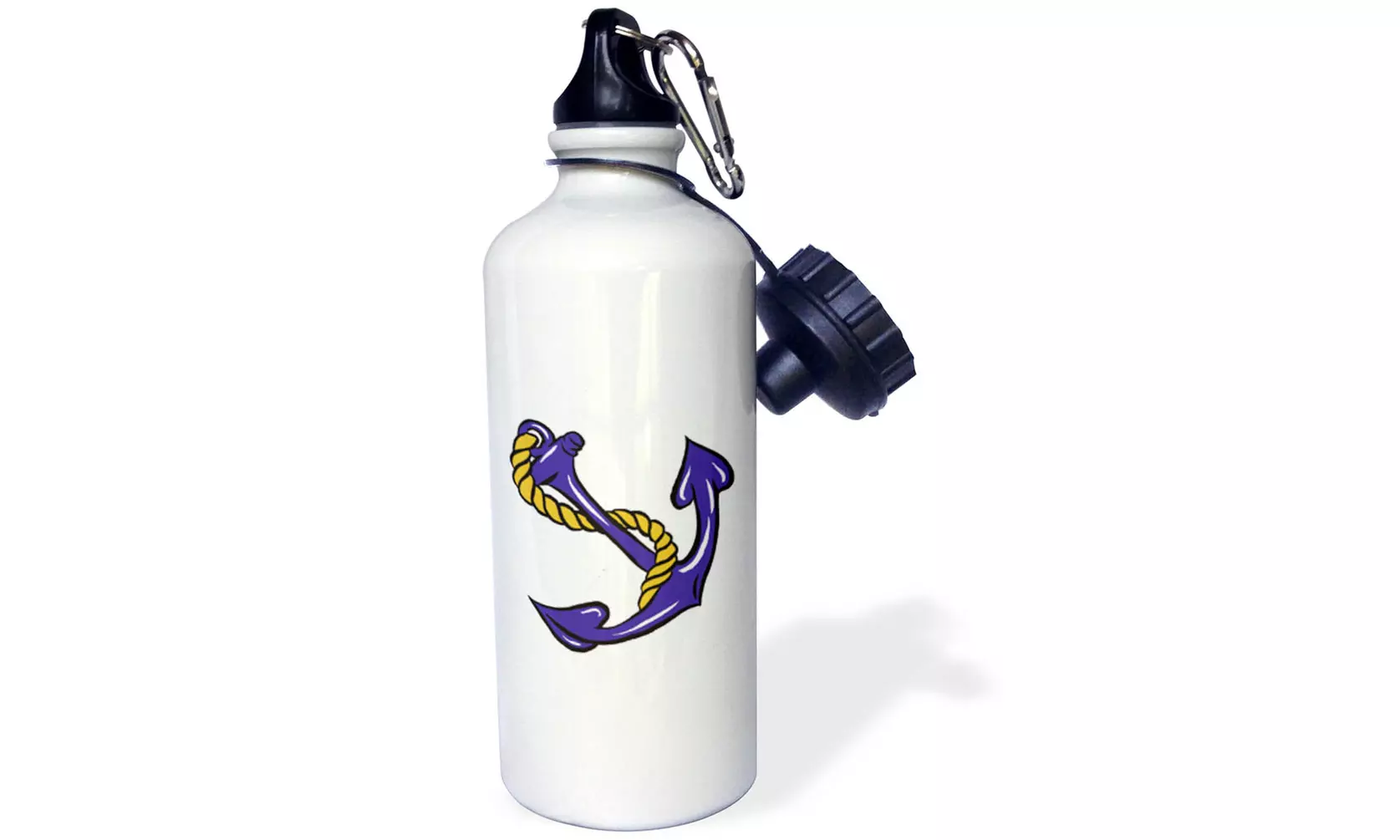  Water Bottle Blue Anchor And Rope Sailor Boating Sports Hobby Design  - Primary Image