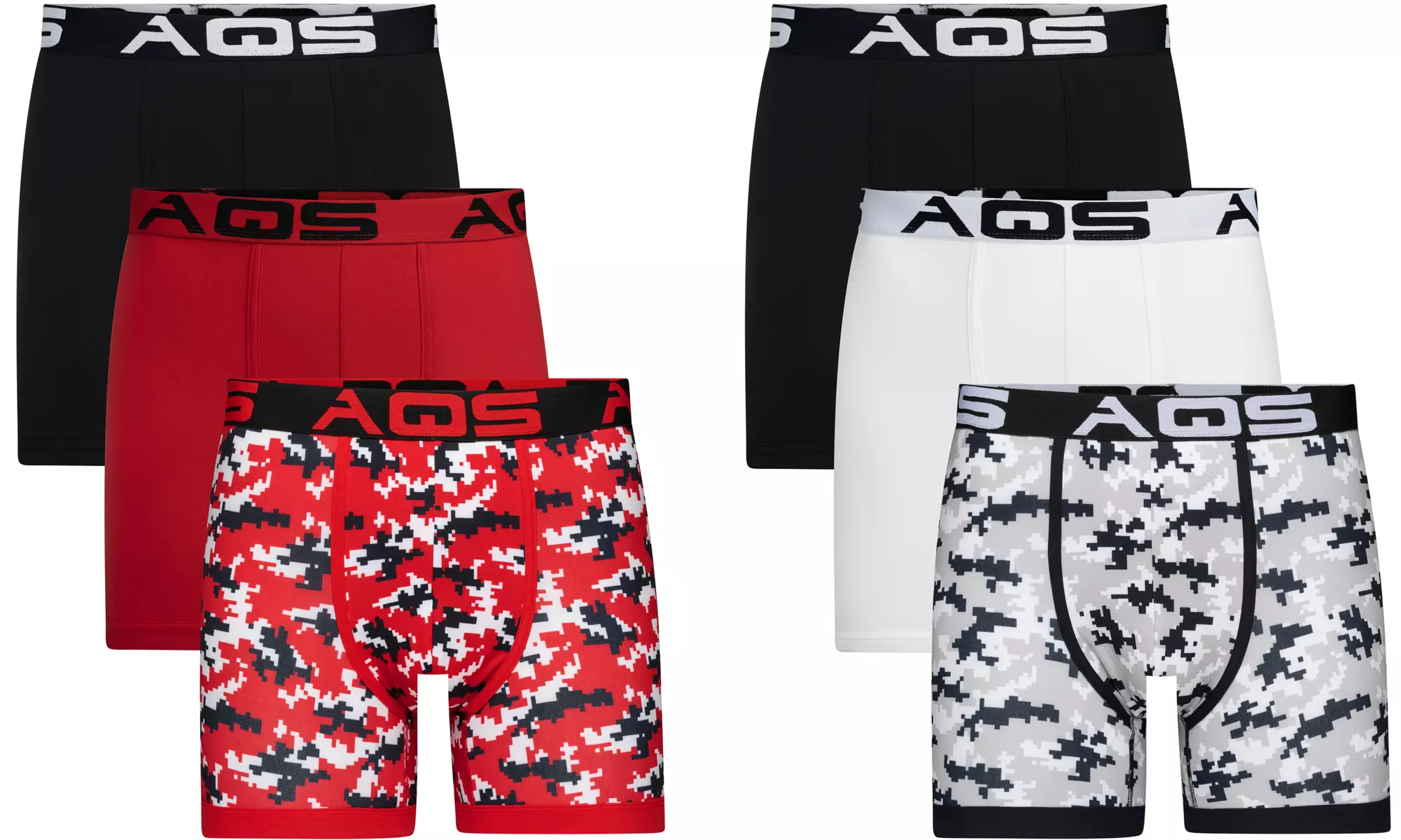 6 Pack AQS Camouflage Boxer Brief - Second Medium