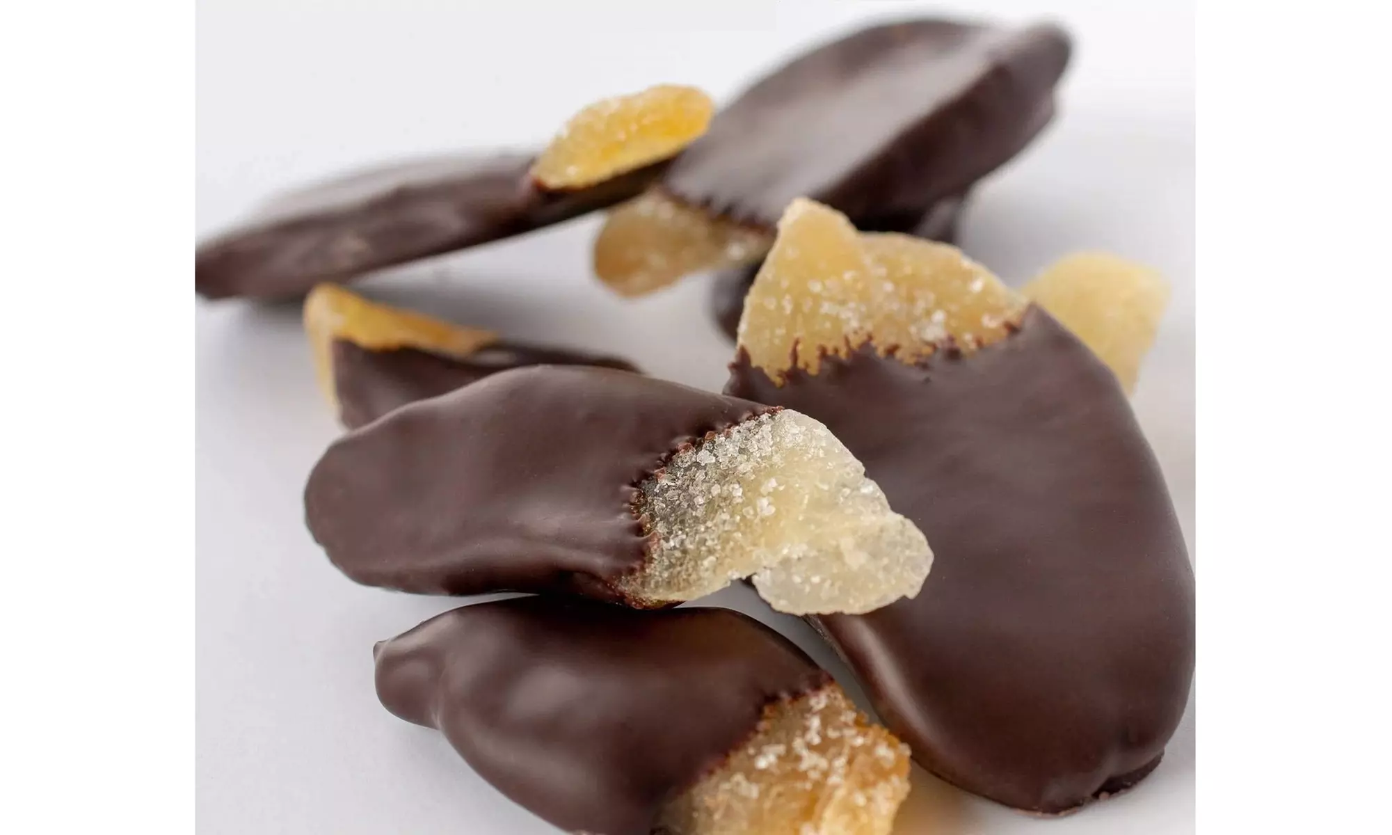 Belgian Dark Chocolate Ginger Half Dip Gift Box Mother Fathers Day Valentine Day - Primary Image