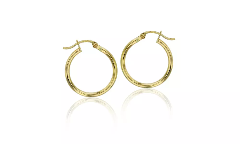 14K Yellow Gold 3MM Polished Hoop Earring - Primary Image