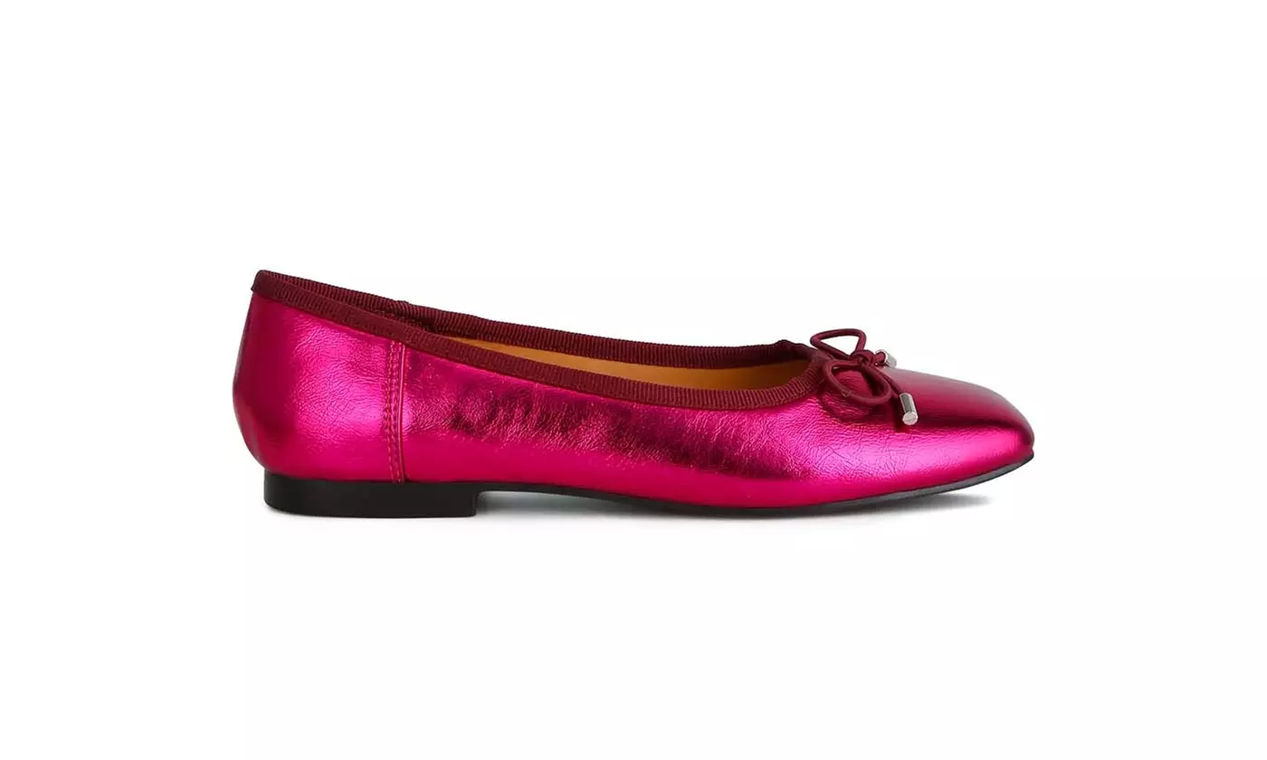 Rag &Co Primrose Metallic Ballerina Flats