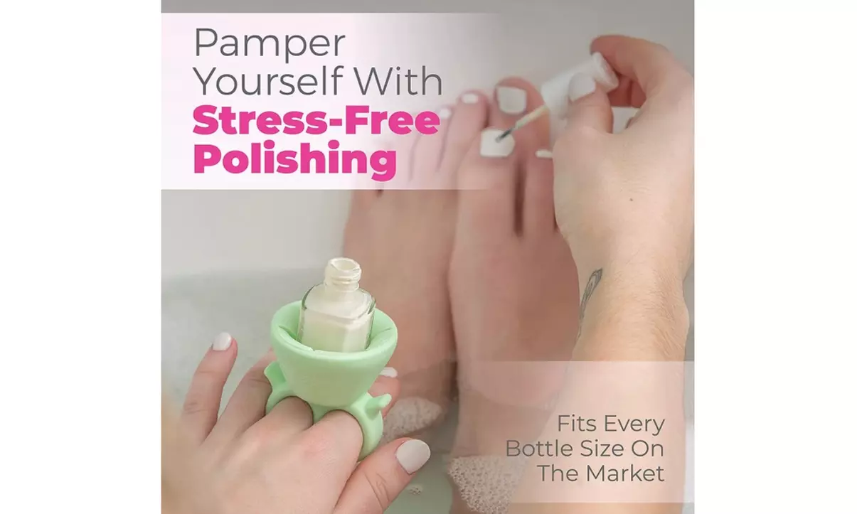 Wearable Nail/Toe Polish Holder - Manicure and Pedicure - Primary Image