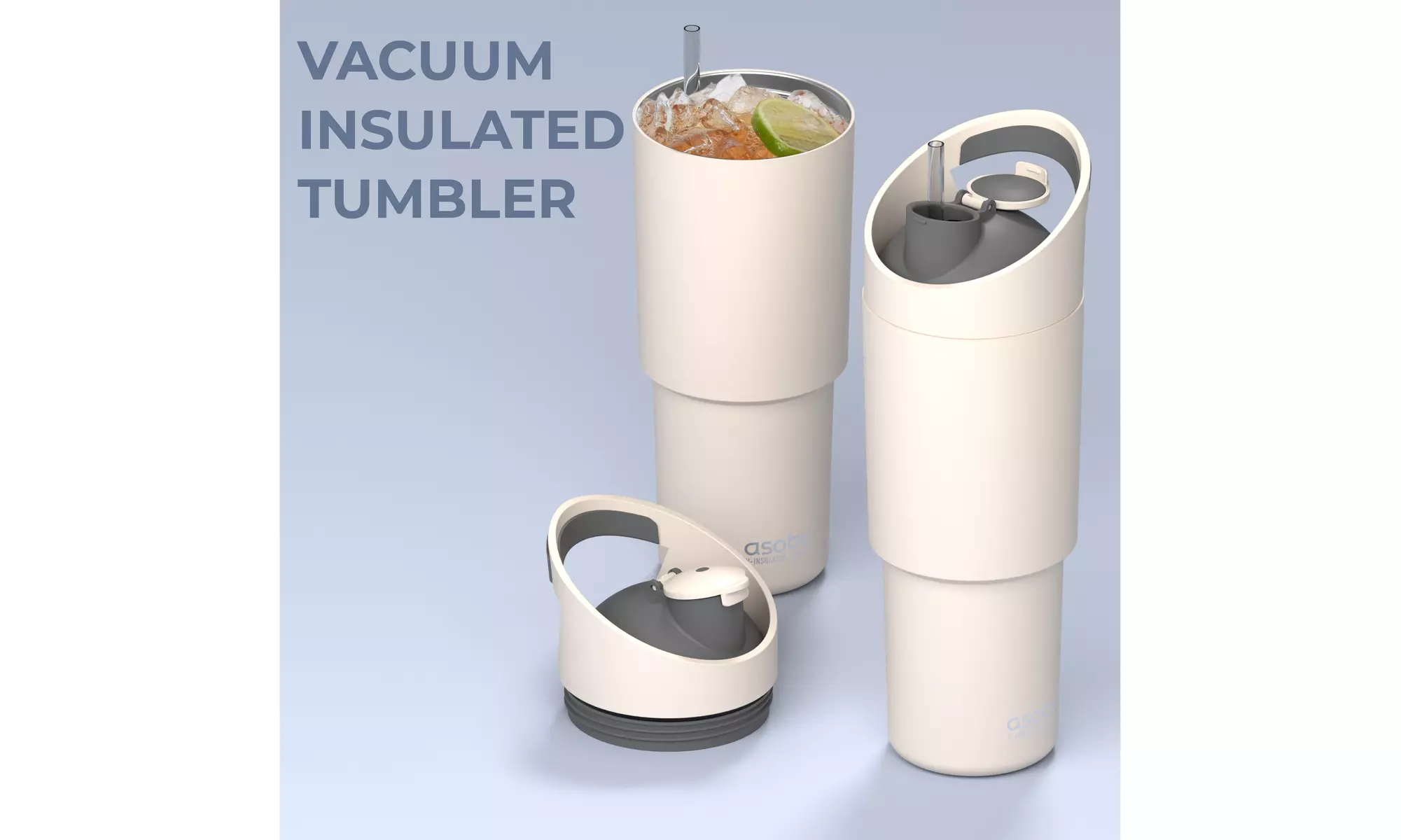 Asobu Cosmic Dual Spout Insulated 32oz Water Bottle Tumbler With Straw