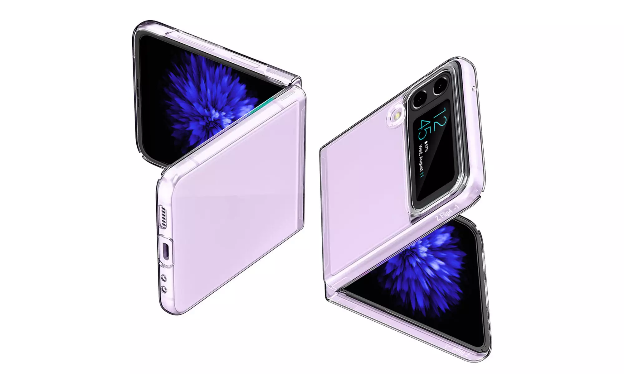 For Samsung Galaxy Z Flip 4 5G Clear Case Slim Hard Transparent Shockproof Cover