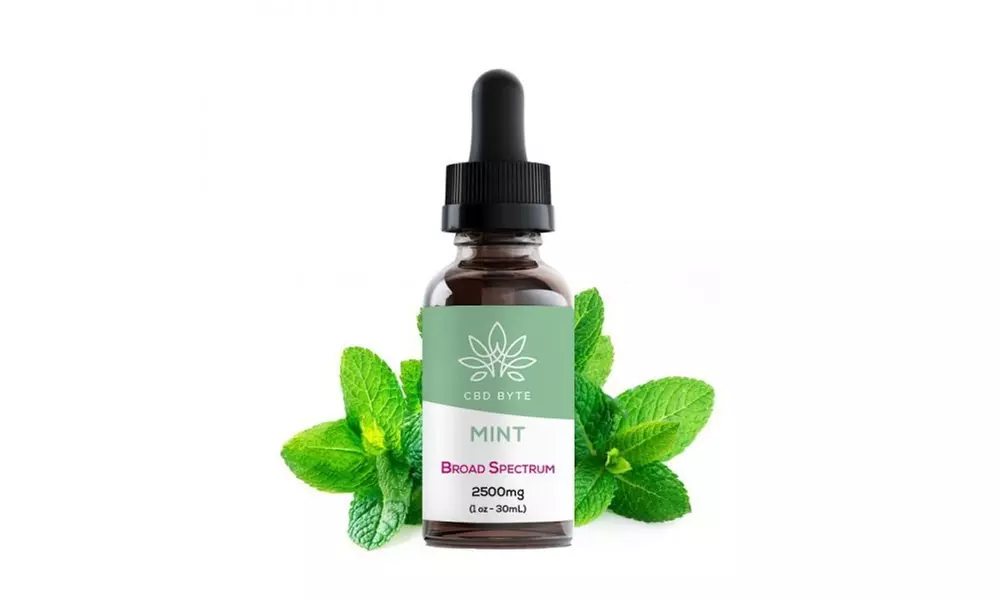 CBD Tincture Drops Mint Full Spectrum, Broad Spectrum, Isolate By CBD Byte - Primary Image