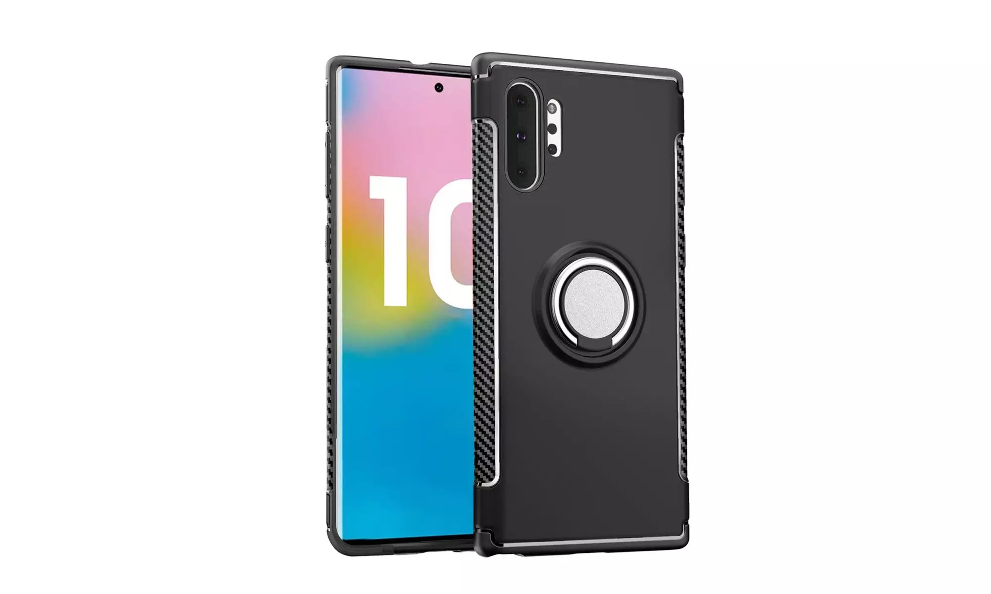 For Samsung Note 10/Note 10 Pro/10 Plus Ring Stand Holder Shockproof Rugged Case - Primary Image