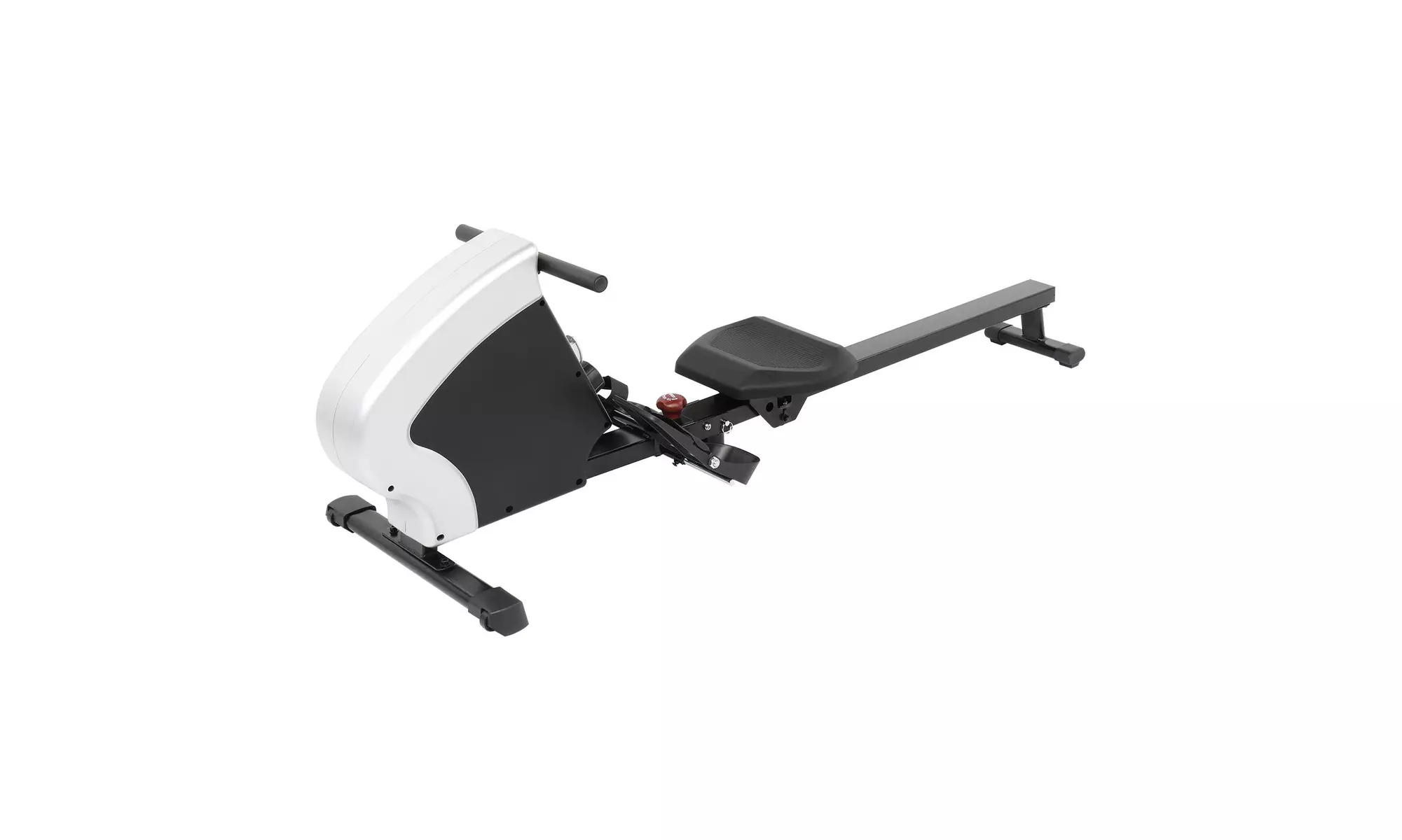 Magnetic Rowing Machine Foldable Rower, Device Holder for Home Use, Black/White - Second Medium