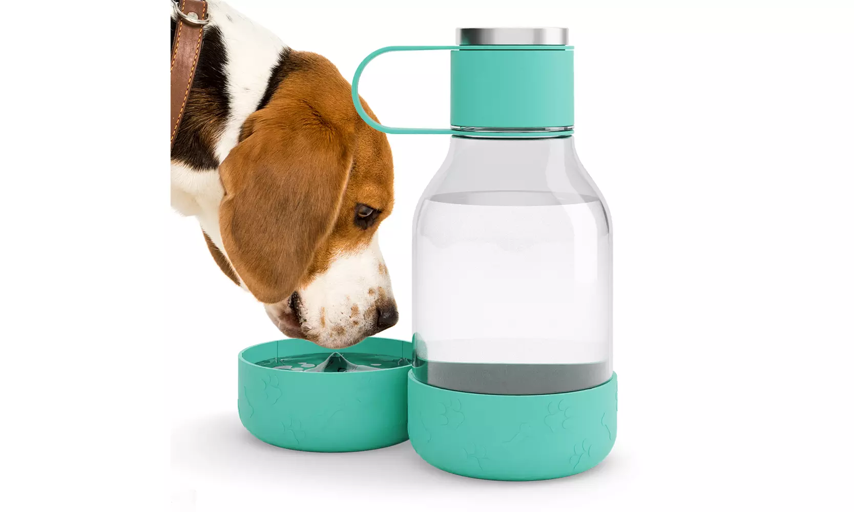 Asobu Tritan Water Bottle with Dog Bowl Attached- 50 Ounces
