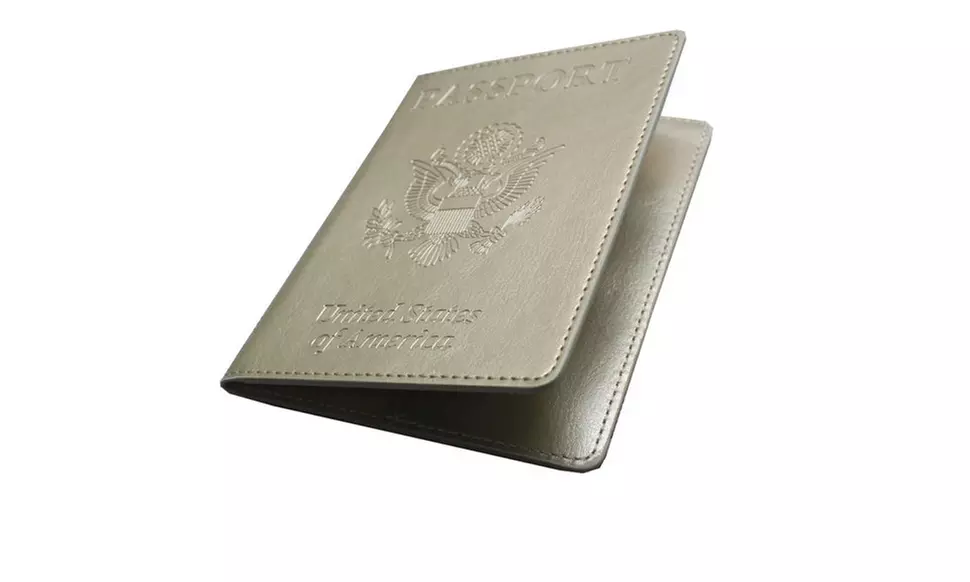 Slim Passport Card Holder Cover Faux Leather Travel Wallet