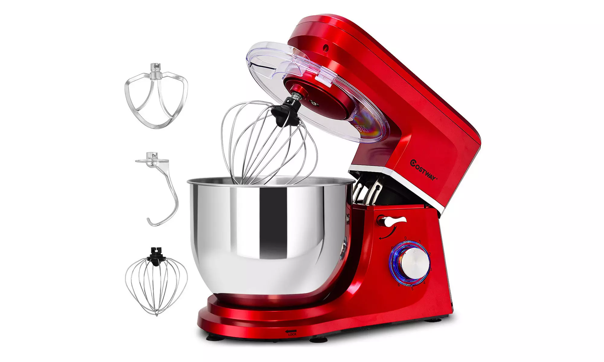 Costway Electric Food Stand Mixer 6 Speed 7.5Qt660W Tilt-HeadStainless