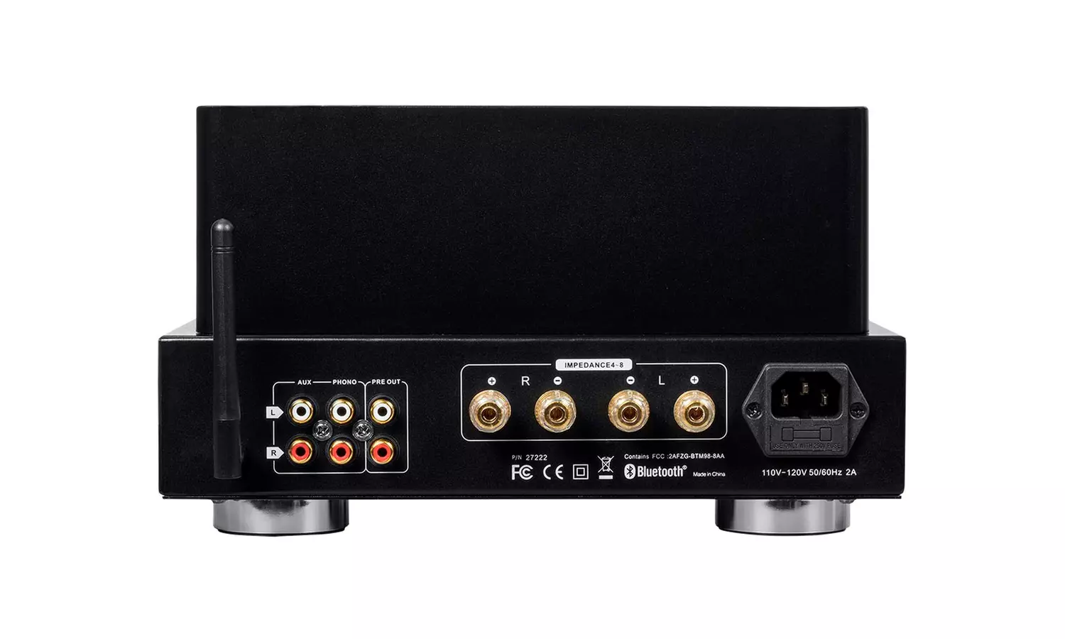 Monoprice Pure Tube Stereo Amplifier with Bluetooth, Line, and Phono Inputs - Second Medium