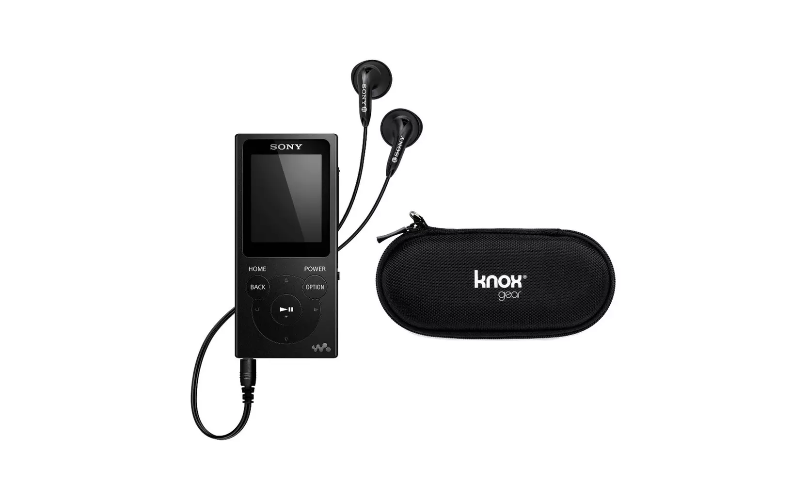 Sony NWE393/B 4GB Walkman MP3 Player with Knox Gear Hardshell Case Bundle - Primary Image