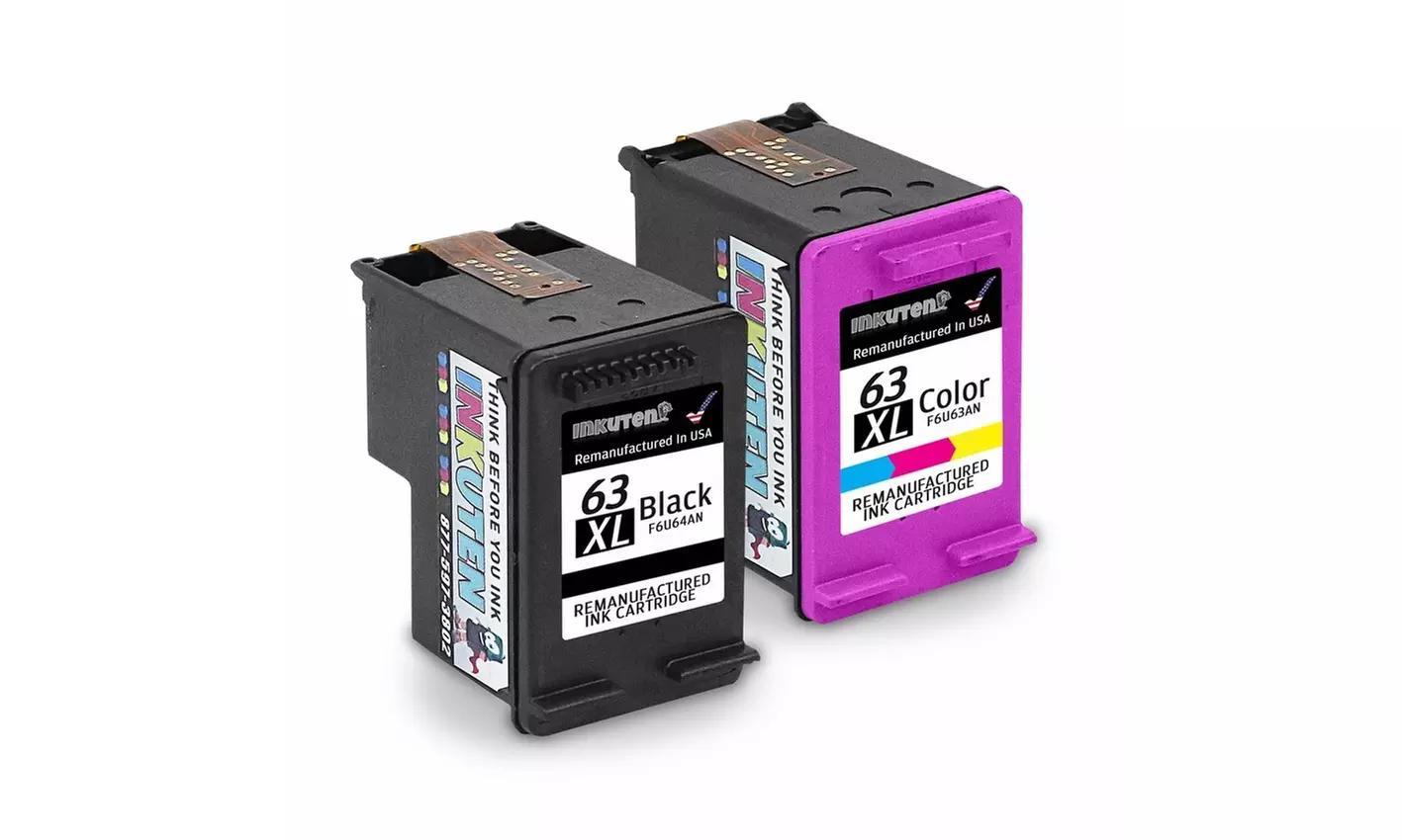 Compatible HP63XL F6U63AN/F6U64AN High Yield INK/INKJET Cartridge Combo - Primary Image