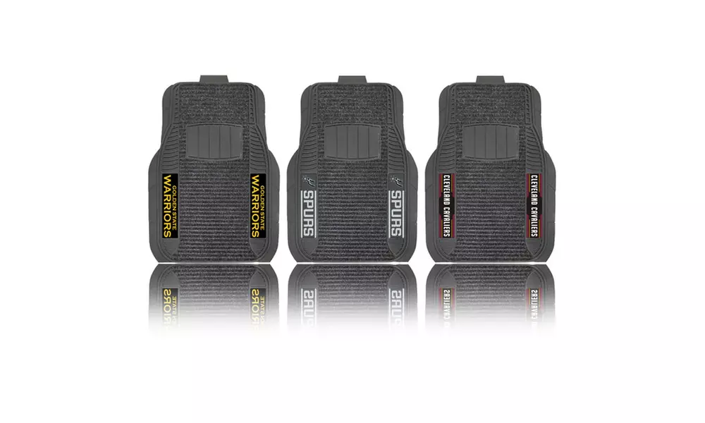 NBA Heavy Duty Front Seat Deluxe Car Floor Mats Set (2-Piece) - Primary Image