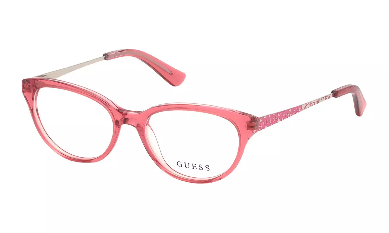 Guess Kids Eyeglasses GU9185-072 Shiny Pink Frame Demo Lens  - Primary Image