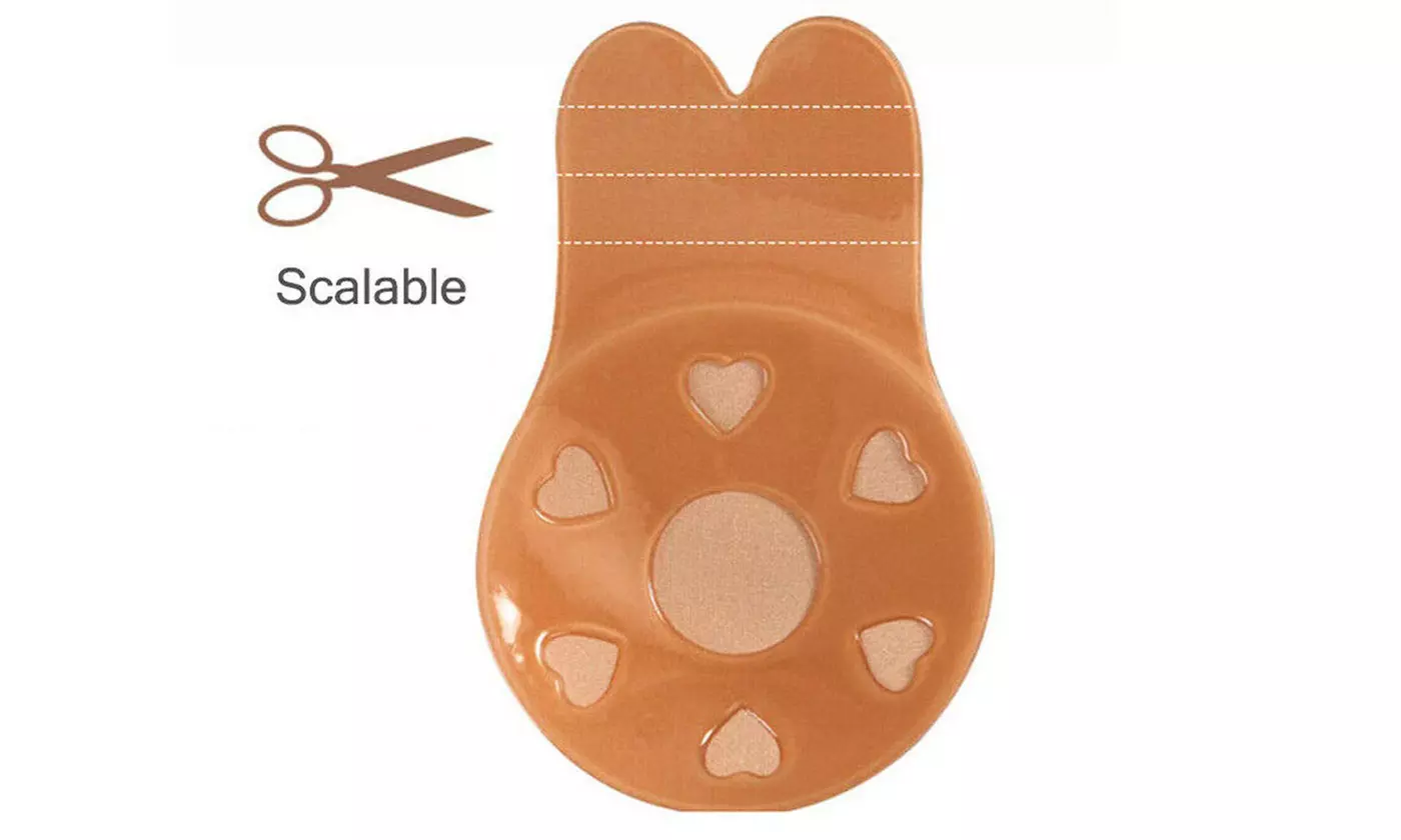 2-Pack Women's Invisible Lifting Bras Reusable Silicone Nipple Covers Backless