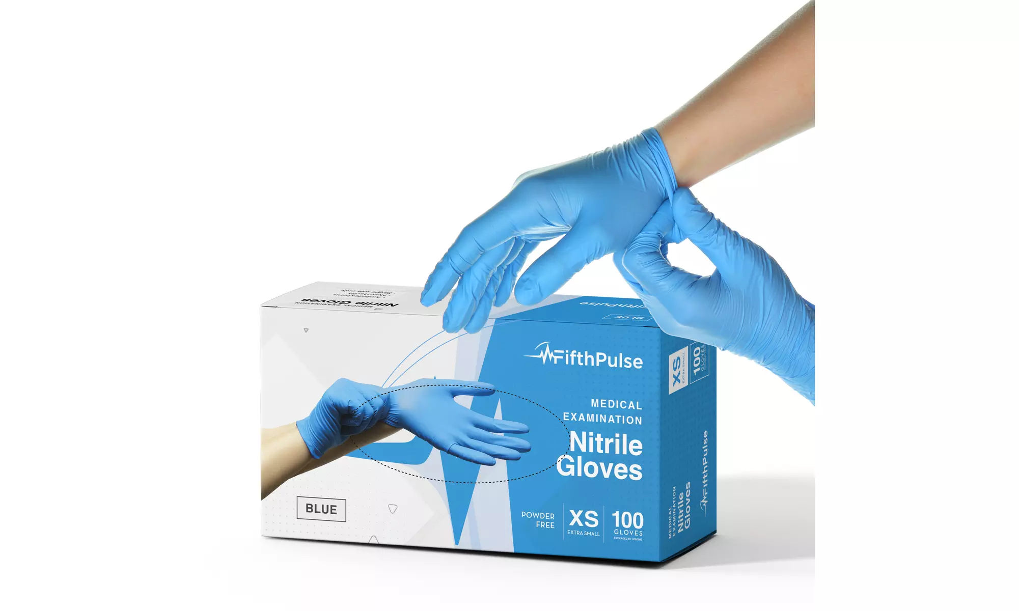 Fifth Pulse Nitrile Exam Latex Free & Powder Free Gloves - Box of 100