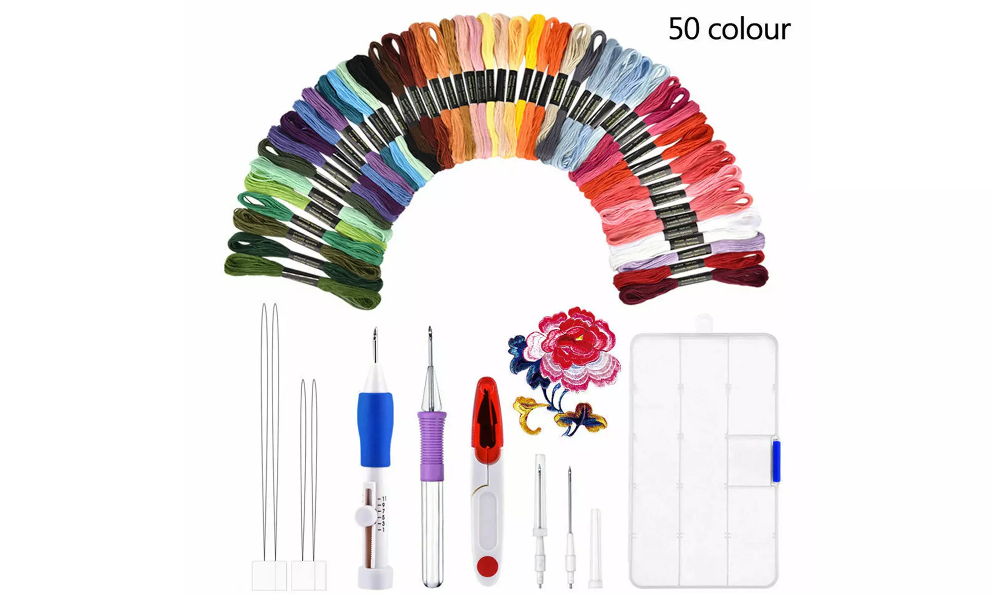 Punch Needle Kit Magic Embroidery Pen Punch Needles Set and Storage New - Second Medium