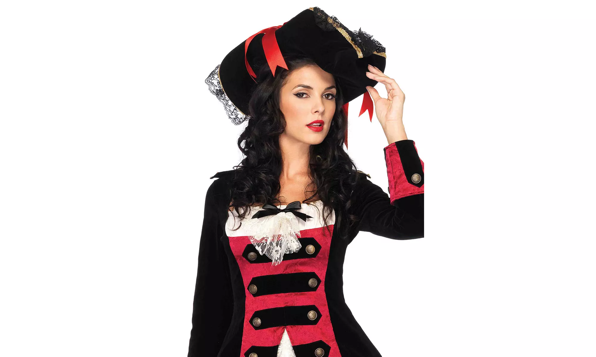 Leg Avenue Women's Swashbuckler Pirate Hat Halloween Accessory - Second Medium