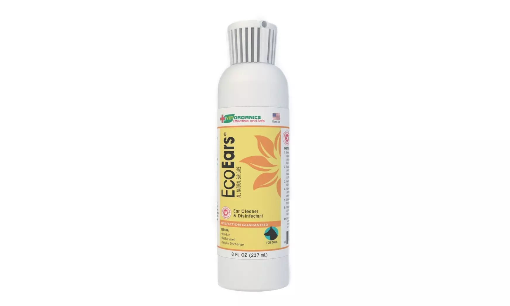 EcoEars Natural Dog Ear Cleaner - Infection Formula for Itch, Head Shaking, 8oz - Primary Image