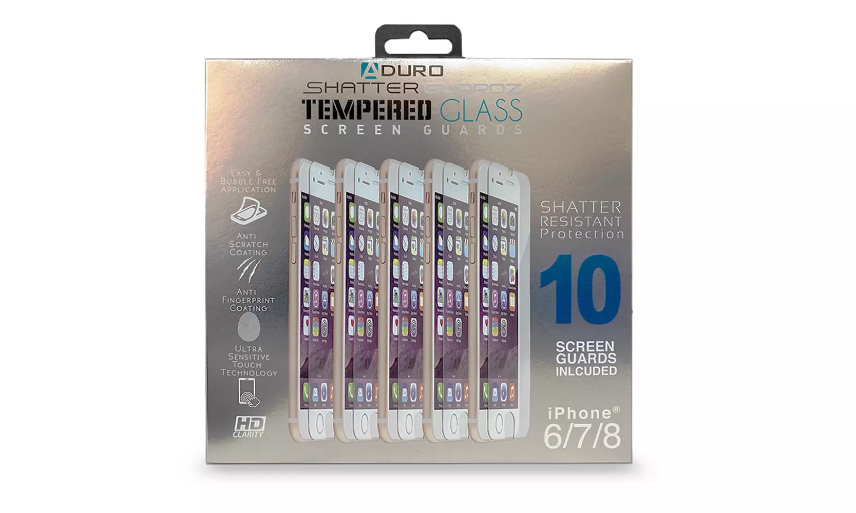 ShatterGuardz Tempered Glass Screen Protectors for iPhone (3, 5, or 10-Pack) 