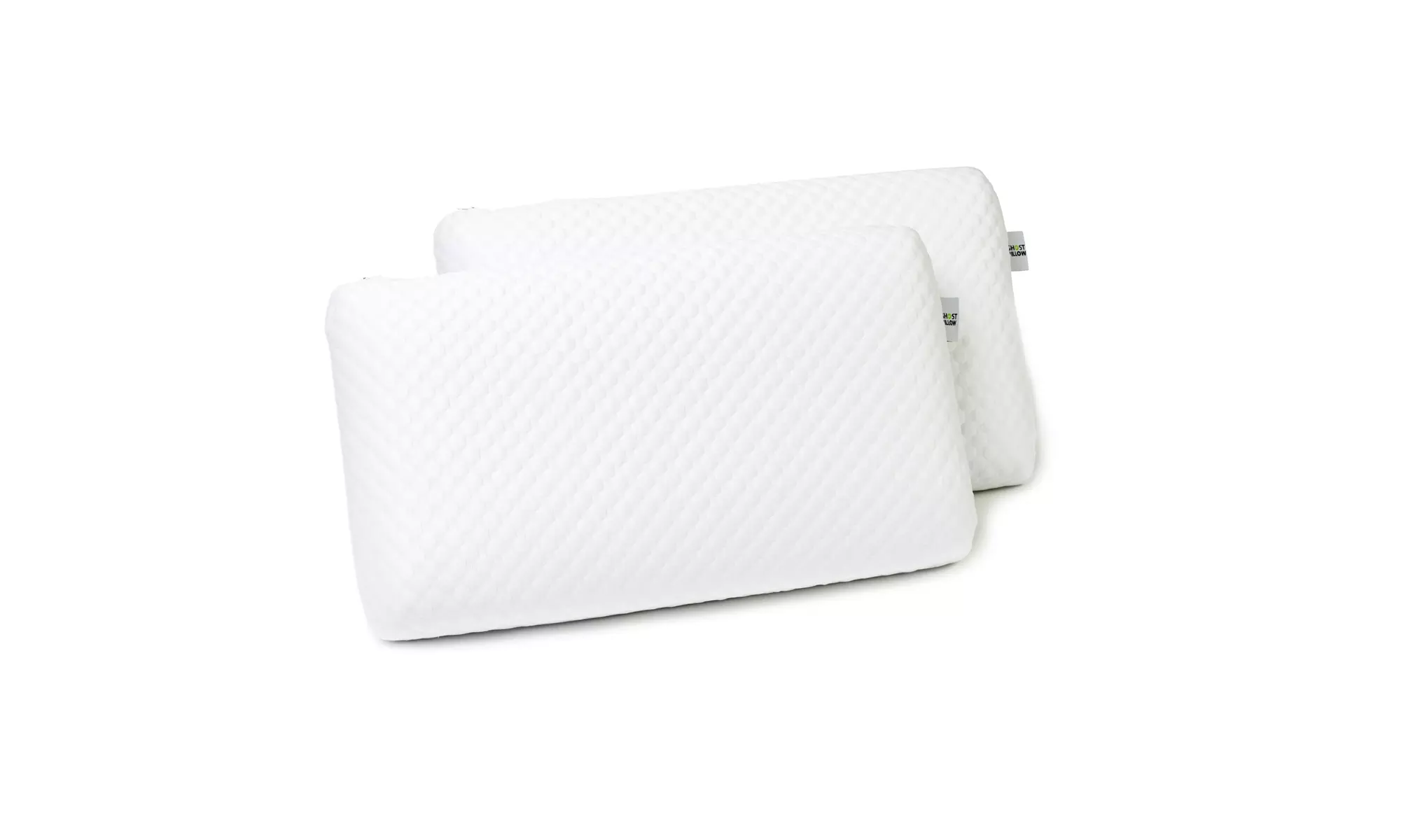 GhostBed Memory Foam Pillow - Cool & Contouring Memory Foam - Ergonomic Design  - Second Medium