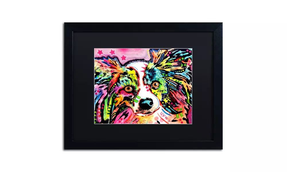 Dean Russo 'Papillon 9149' Matted Black Framed Art - Second Medium
