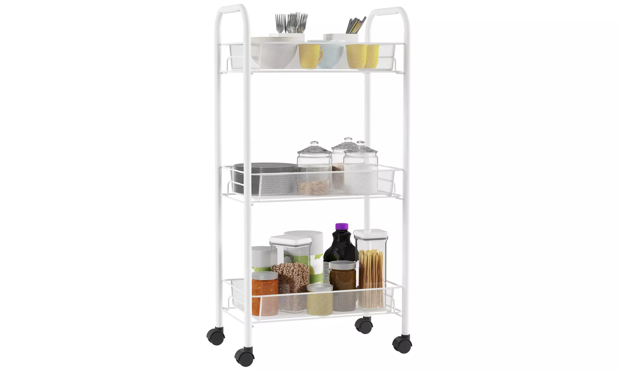 Lavish Home Narrow Rolling Storage Shelf Cart - Primary Image