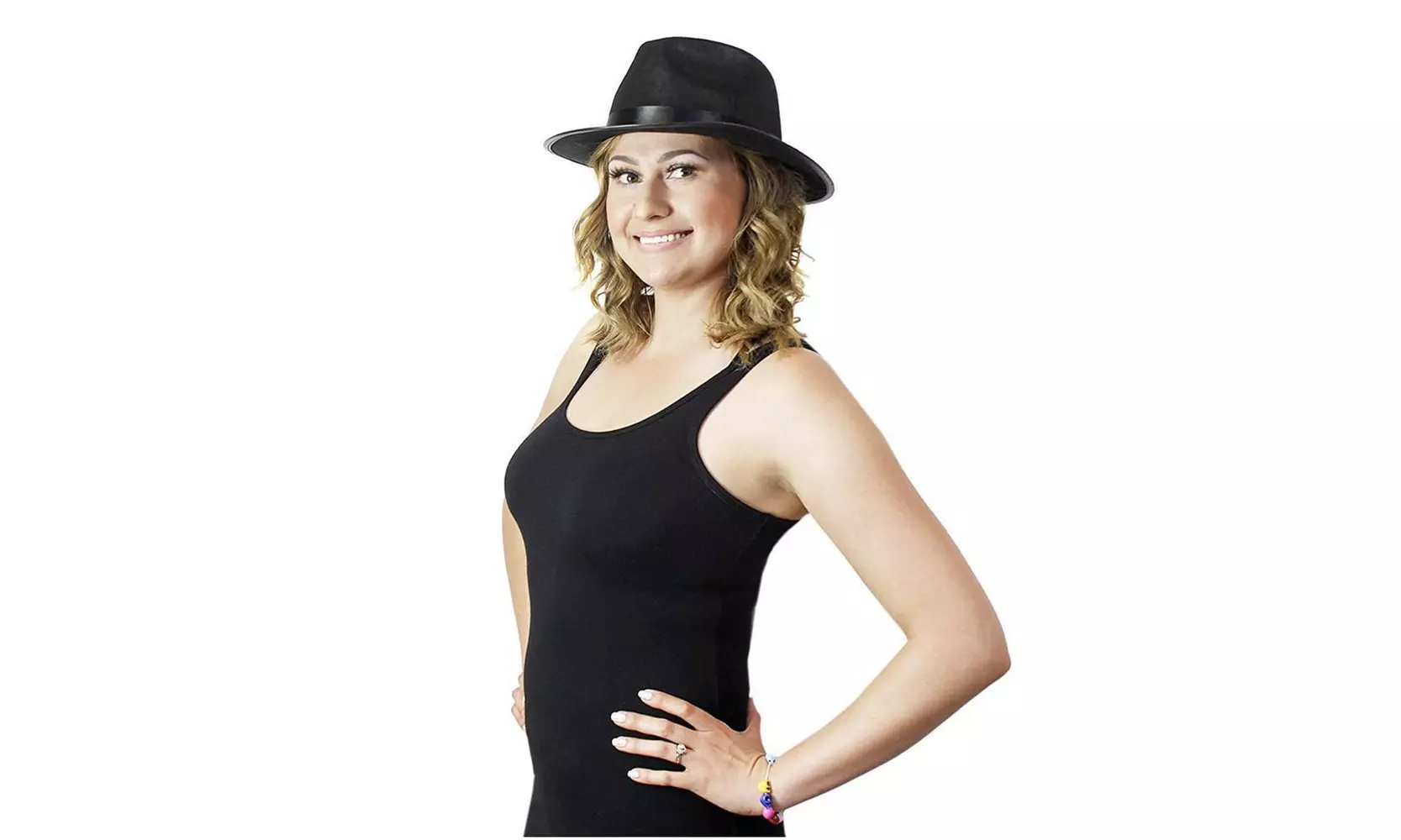 3-Pack Black Fedora Hat, Gangster Hat for 1920s Halloween Party Costume, Unisex - Second Medium