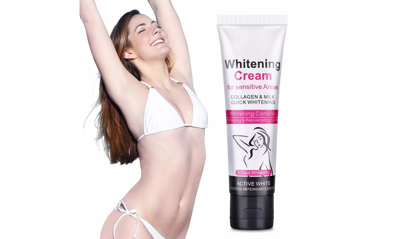 Effective Body Whitening Cream for Sensitive Area Armpit Legs Knees Private Part