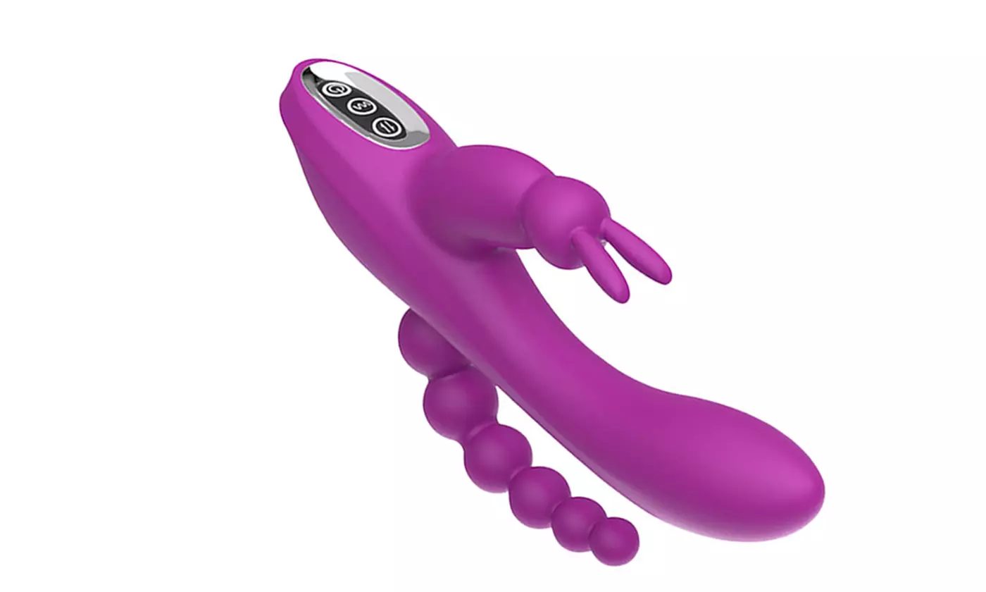 Rabbit Vibrator Triple Play G-Spot Dildo Vibe Waterproof Massager Sex Toys