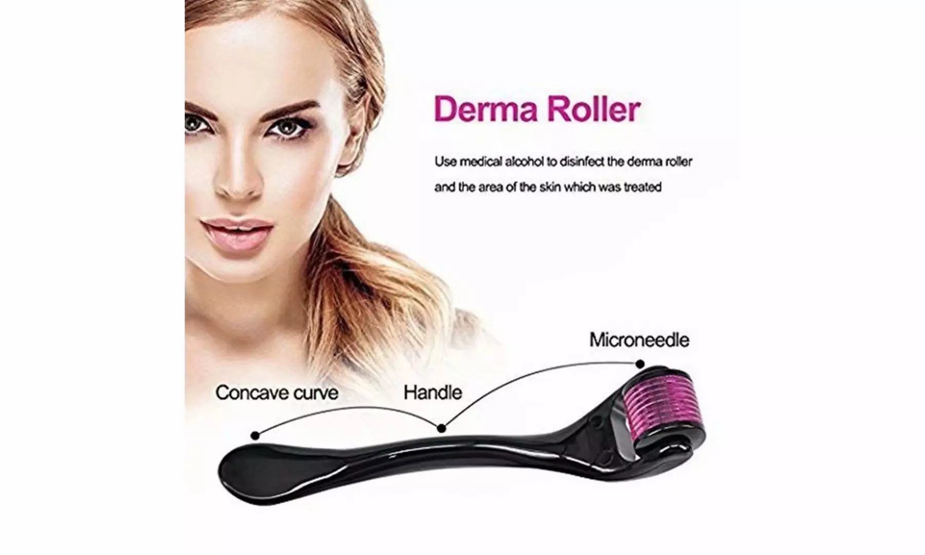 Jade Roller and Gua Sha Set with Derma Roller Face Massager Skin Care Tools - Second Medium